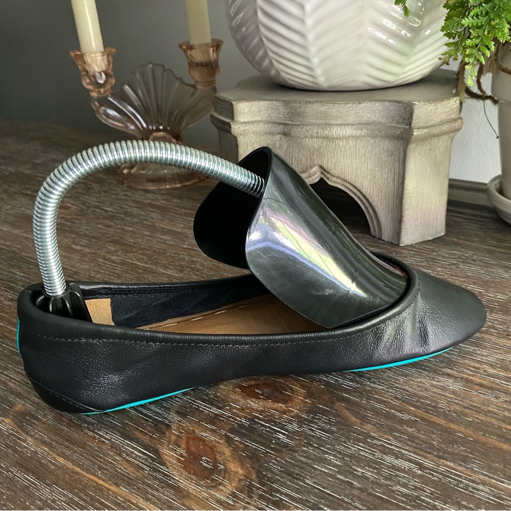 Tieks by Gavriell Italian Leather Black Slip On Ballerina Ballet Flats Shoes 6 - Picture 16 of 17